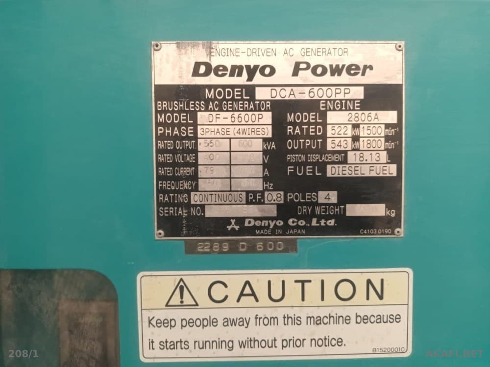 مولد كهربائي DENYO 600PP